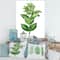 Designart - Vintage Green Leaves Plants VI - Traditional Canvas Wall Art Print